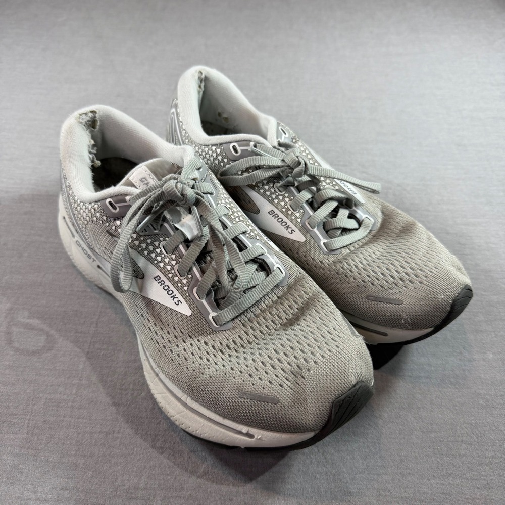 Brooks Ghost 14 Running Shoes Womens 8 Grey Fair Condition 1203561B089 Athletic
